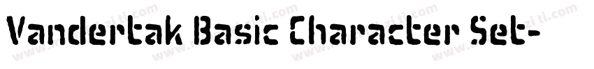 Vandertak Basic Character Set字体转换